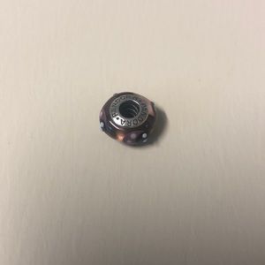 Retired Pandora Murano purple ladybug charm